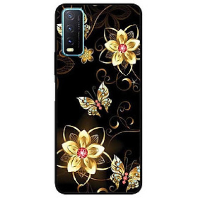 Ốp lưng dành cho Vivo Y20 - Y20s - Y12s mẫu Bướm Hoa Vàng