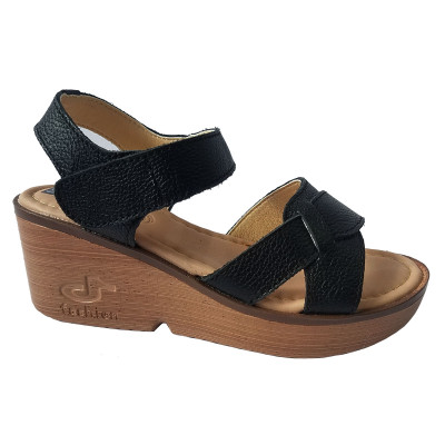 Giày Sandal Xuồng Nữ Da Bò Thật BIGGBEN Cao 5cm SDX38