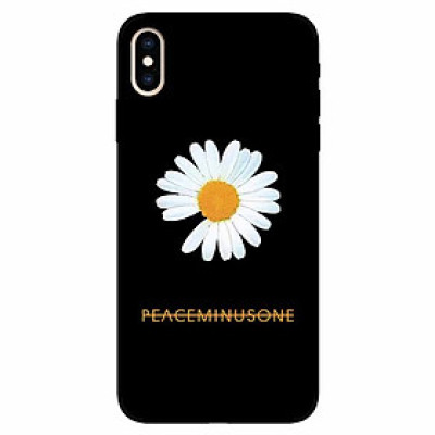 Ốp lưng in cho Iphone Xs Max Mẫu Cúc To Nền Đen