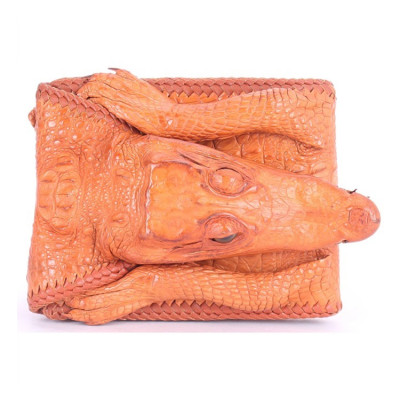 HJ2270-71-72-73 - Ví nam Huy Hoàng da cá sấu nguyên con vip màu đen, nâu đỏ, vàng bò, nâu đất