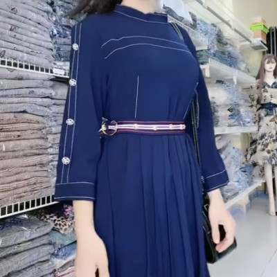 Đầm xếp ly cao cấp thanh lịch Myqlothing.