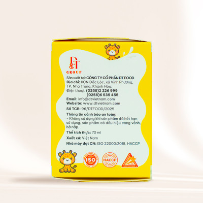   Yến sữa dành cho trẻ em DTNEST - Hũ 70ml - Dinh Dưỡng Cho Trẻ