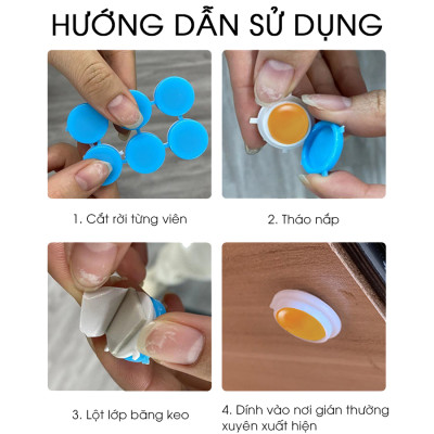 Combo 5 hộp viên diệt gián sinh học AMB, thuốc diệt gián Đức hiệu quả nhanh chóng, an toàn sức khỏe, hộp 8 viên