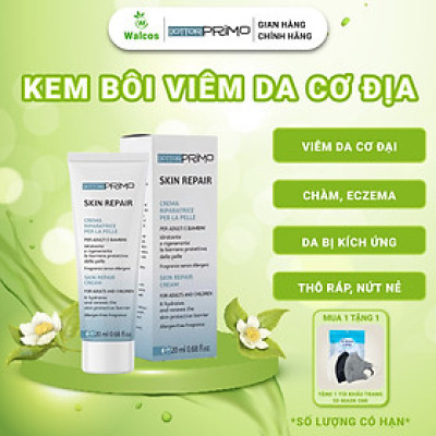 Kem Bôi Viêm Da Cơ Địa, Chàm Da, Eczema, Da Nứt Nẻ DottorPrimo Skin Repair - Giảm Mẩn Ngứa, Thô Ráp (Tuýp 20-50ml)