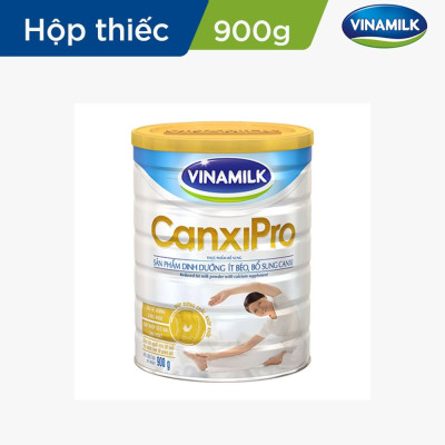 Sữa bột Vinamilk CanxiPro 900g (Hộp thiếc) - Sữa bổ sung Canxi cho người già cao tuổi, Tốt cho xương khớp - 900g