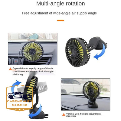 Quạt máy đơn mini gắn taplo và kính xe ô tô F403. Công suất 5W - Hàng Nhập Khẩu