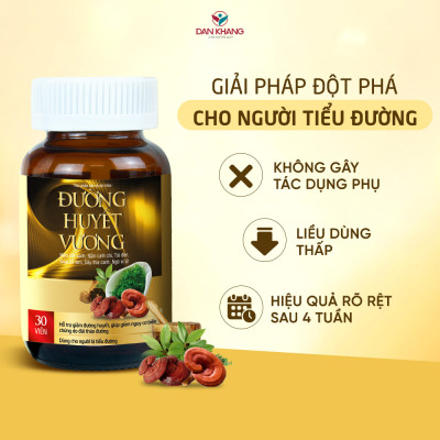 Viên Uống Hỗ Trợ Giảm Đường Huyết và Giảm Nguy Cơ Biến Chứng Của Đái Tháo Đường - Đường Huyết Vương Hủ 30 viên