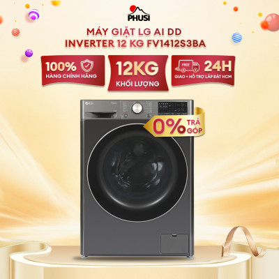 Máy giặt LG 12kg Cửa ngang Inverter FV1412S3BA - Hàng Chính Hãng - Chỉ Giao Hà Nội