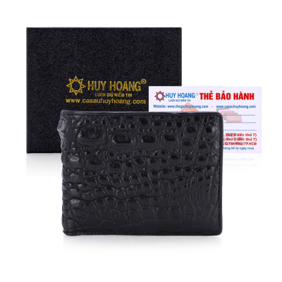 HC2779 - Bóp nam Huy Hoàng da cá sấu màu đen