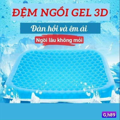 Đệm ngồi 3D Silicon cao cấp , Đệm ngồi 3D Silicon cao cấp thoáng khí chống đau mỏi , Đệm ngồi lót ghế ô tô cao su thoáng khí hỗ trợ tuần hoàn máu - Vỏ chống trượt - Cấu trúc tổ ong thông minh