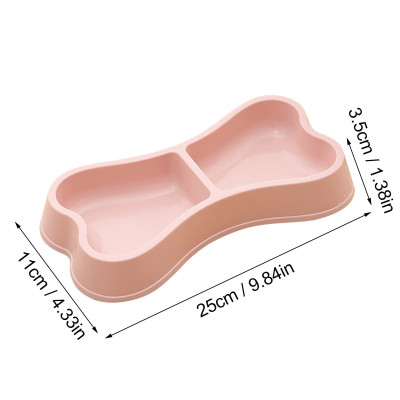 Bát Ăn Đôi Cho Chó Mèo Hình Khúc Xương