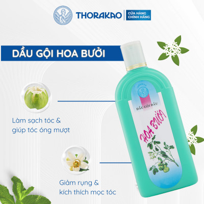 Dầu Gội Hoa Bưởi Thorakao Giảm Rụng Giúp Tóc Bóng Mượt 500ML