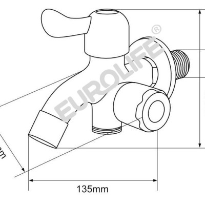 Củ sen lạnh Inox SUS 304 Eurolife EL-110 (Trắng vàng)