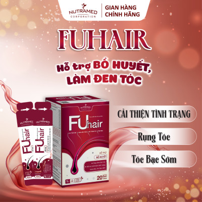 Gói uống Fuhair hỗ trợ bổ huyết, đen tóc, đẹp da cho phái đẹp (20 gói) - Nutramed