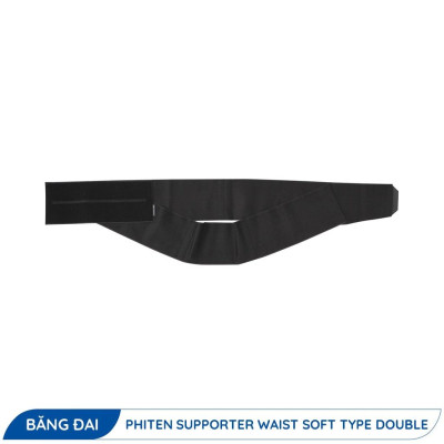 Đai lưng cột sống Phiten loại mềm (đai kép) supporter waist belt soft type double AP163003/AP163004/AP163005