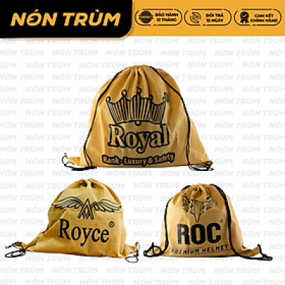 Túi vải đựng mũ bảo hiểm Royal Royce Rona Roc chất vải không dệt, hạn chế trầy xước - tem màu ngẫu nhiên