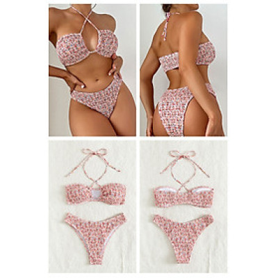 Bộ bikini 2 Mảnh Có Dây Đeo Cổ Thời Trang Cho Nữ