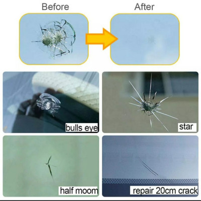Kính vỡ lại lành, Keo dán kính ô tô phục hồi vết nứt rạn như mới mà khồng cần thay thế