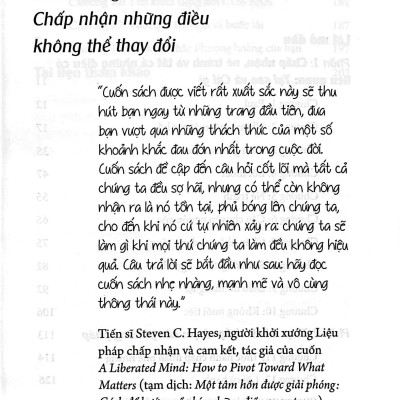 Chấp Nhận Những Điều Không Thể Thay Đổi