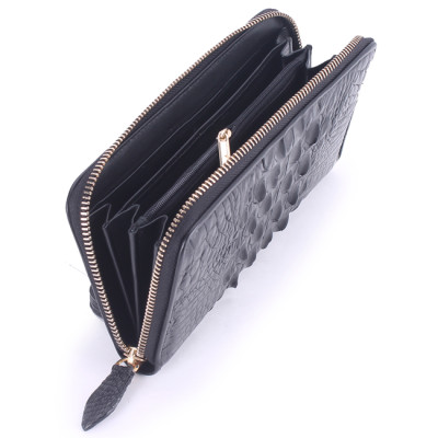 Ví nữ da cá sấu nhiều loại màu đen HJ93202-09-37-45-60-95 