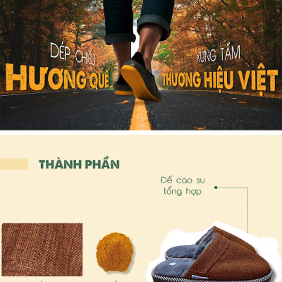 Dép hài mang trong nhà cao cấp Hương Quế DH-38 tạo cảm giác nhẹ nhàng, thoải mái khi mang