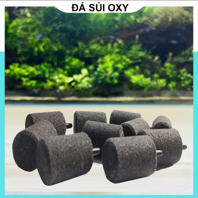 Bộ 4 Sủi oxy to, đá sủi oxy, quả sủi oxy Loại tốt, Cỡ trung đường kính 2.5cm, cao 5.3cm, nặng 60gr dùng cho Máy sủi oxy, Máy sục khí - Tăng lượng khí oxy bể cá - Giúp cá lớn nhanh, phát triển mạnh