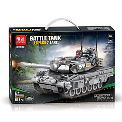 MINGDI - K2082 - Lắp Ráp Xe tăng chiến đấu Leopard 2A7 (618 Chi Tiết)