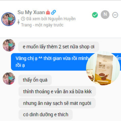 Bột Gạo Lứt Thực Dưỡng Vinatha, Tiêu Mỡ Cải Thiện Sức Khỏe 21 túi nhỏ (40gr / 1 túi)