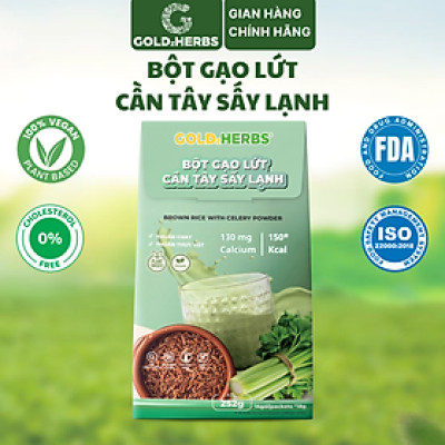 Bột gạo lứt cần tây sấy lạnh GoldzHerbs – 14 gói/ 500g
