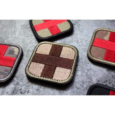 Patch_velcro thêu chữ thập y tế dán quần áo_ba lô_túi xách