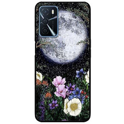 Ốp lưng dành cho Oppo A16 mẫu Trăng Sáng Và Hoa