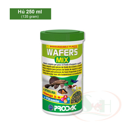 Thức ăn cá Prodac Wafers Mix chìm tầng đáy viên tảo cá chuột pleco bể tép thủy sinh