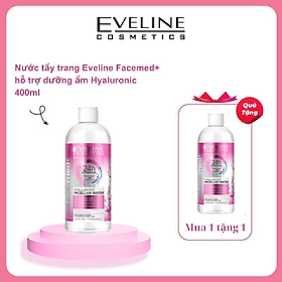 [Mua 1 tặng 1] Nước tẩy trang không cồn da cho da khô và nhạy cảm EVELINE 400ml