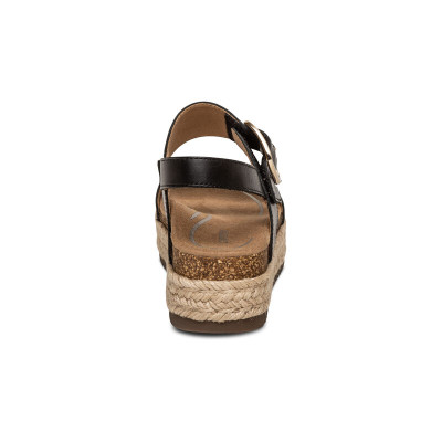 Sandal sức khỏe nữ Aetrex Vania Black - Sandal cao tôn dáng giảm đau gối, mỏi lưng