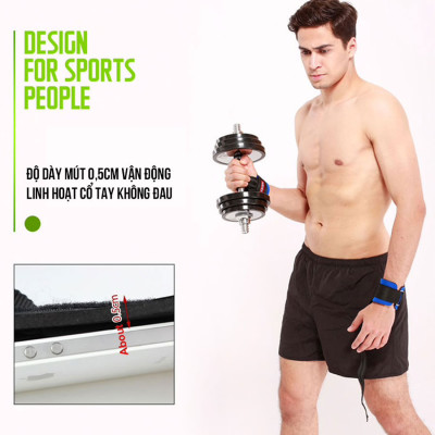 Dây kéo lưng trợ lực cổ tay AOLIKES 7638 nâng tạ tập gym sports fitness protection help wristbands