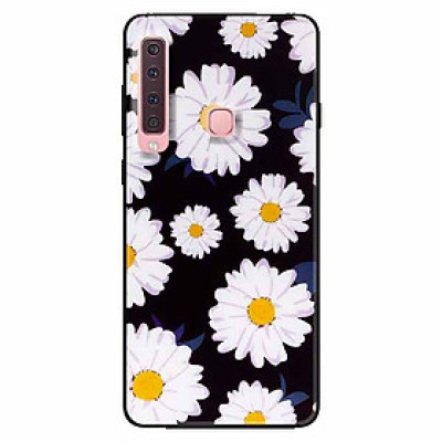 Ốp lưng dành cho Samsung A9 2018 mẫu Cúc Nhuỵ Vàng Nền Đen
