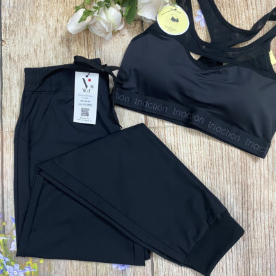 Quần thể thao nữ bo gấu Vicci QG.02 vải siêu mịn, siêu nhẹ, co giãn 4 chiều