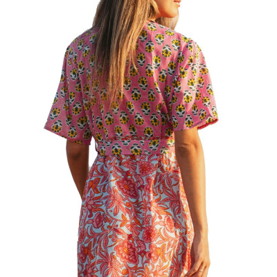 Đầm Sơ Mi Thêu Kết Cườm Cotton Isla Bonita