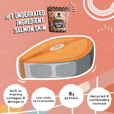 Da cá hồi trứng muối Salted Egg Salmon Skin 210g IRVINS