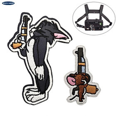 Patch_velcro Tom & Jerry dán quần áo_ba lô_túi xách