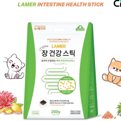 VIÊN ĂN VẶT MEN VI SINH HỖ TRỢ TIÊU HÓA CHO CHÓ MÈO LAMER INTESTINE HEALTH STICK 200g [ Bên trong gồm 4 túi nhỏ 50g ]