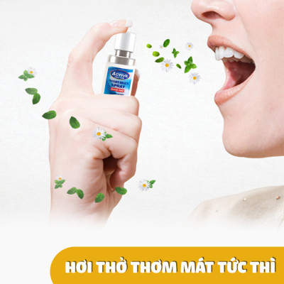 Xịt thơm miệng Beauty Formulas Fresher Breath Spray 15ml - hương bạc hà ​​​​​​​