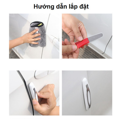 Bộ 4 chiếc nẹp chống va đập cánh cửa ô tô, xe hơi cao cấp BH-238