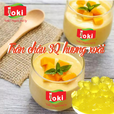 Combo Trân châu 3Q hương vải Yoki và Trân châu 3Q hương xoài Yoki