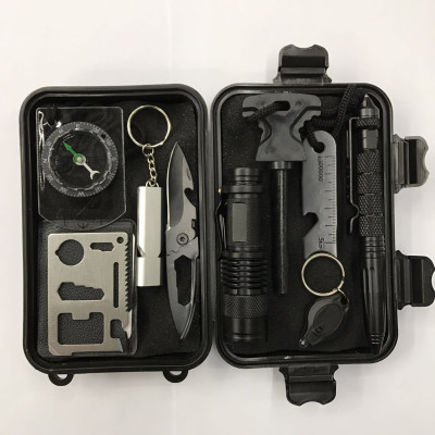 Bộ dụng cụ sinh tồn SOS 10 món cho phượt thủ - Hàng chính hãng