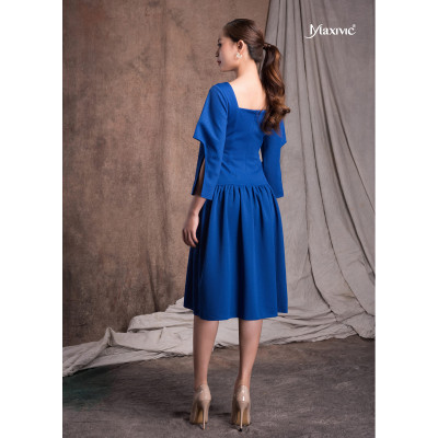 Đầm Rubi Xanh Cổ Vuông Maxivic M01227037