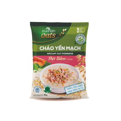 Cháo Yến Mạch Thịt Heo Bằm Xuân An Gói 40G (Mua 6 Gói Tặng Kèm 1 Gói )