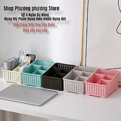 KHAY NHỰA LUXURY GIẢ MÂY HÀN QUỐC / KHAY CẮM BÚT & CARD VĂN PHÒNG KHAY ĐỂ MỸ PHẨM ĐÁNG YÊU XINH XINH M-SL4005