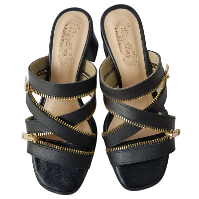 Dép Cao Gót Nữ BIGGBEN Da Bò Cao 5 Phân DCG105