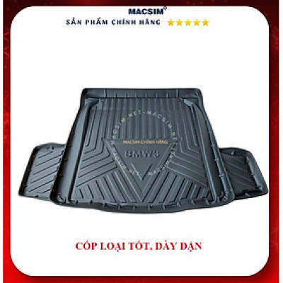 Thảm lót cốp xe ô tô BMW 3 series 2020-2023 nhãn hiệu Macsim chất liệu TPV cao cấp màu đen